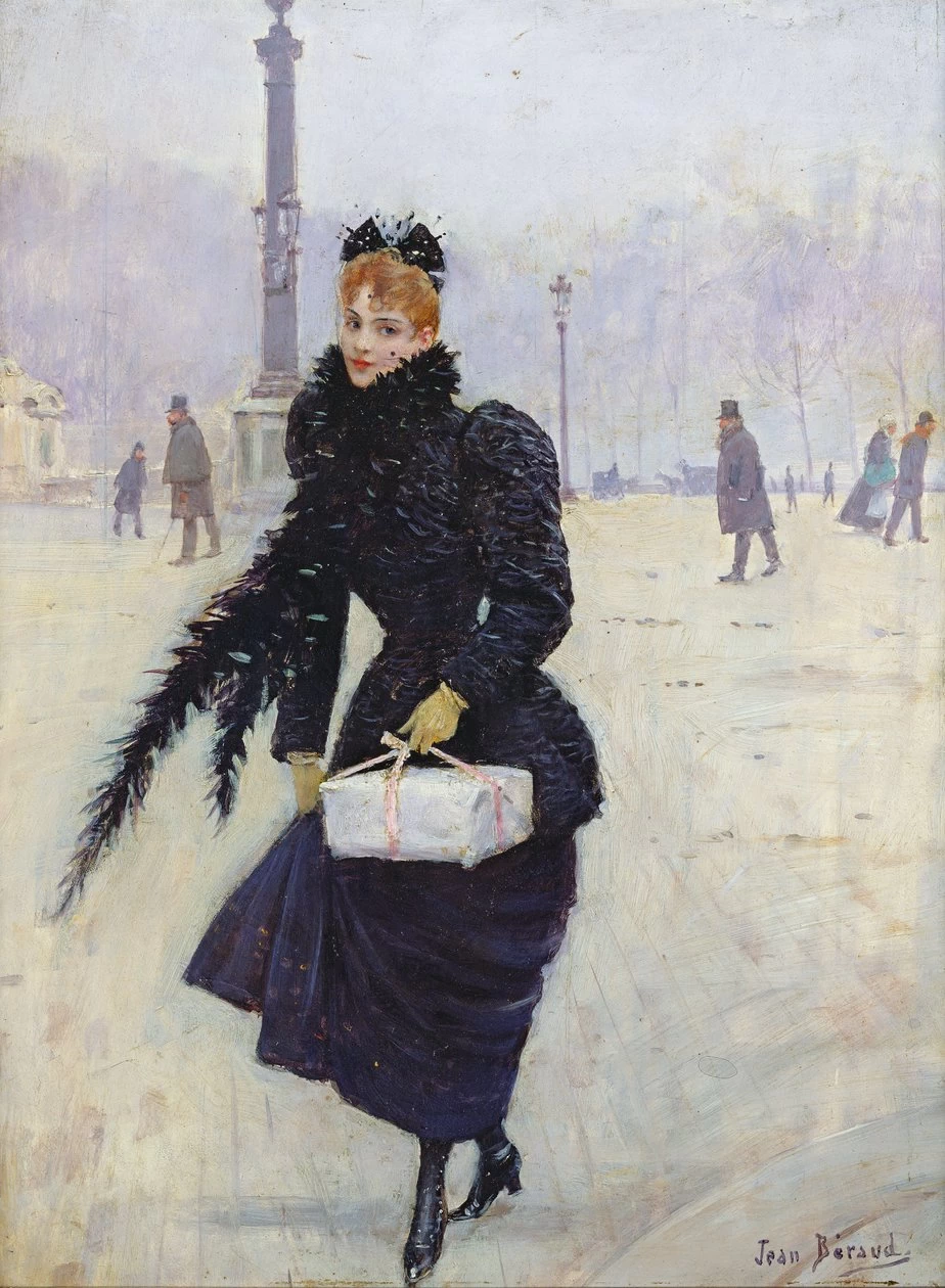Donna parigina in Place de la Concorde, c.1890 - Museo Carnavalet
